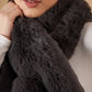 InWeave Slaty Grey Faux Fur Neck Warmer - Swadesiicart
