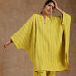 trueBrowns Lime Gold Cotton Oversized Round Co-Ord Set - Swadesiicart