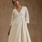 trueBrowns Ivory Gold Cotton Angrakha Kurta Set | Swadesiicart