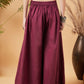 InWeave Women's Pink Wine Handloom Palazzo - Swadesiicart