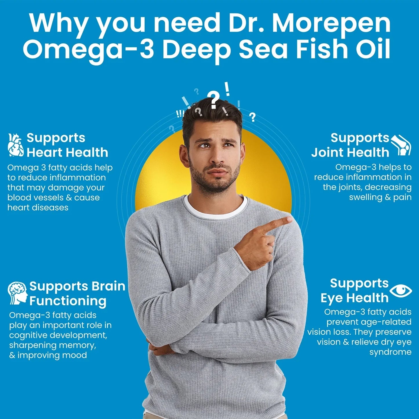 Dr Morpen Omega-3 Deep Sea Fish Oil 1000Mg + Weight Gainer | Swadesiicart