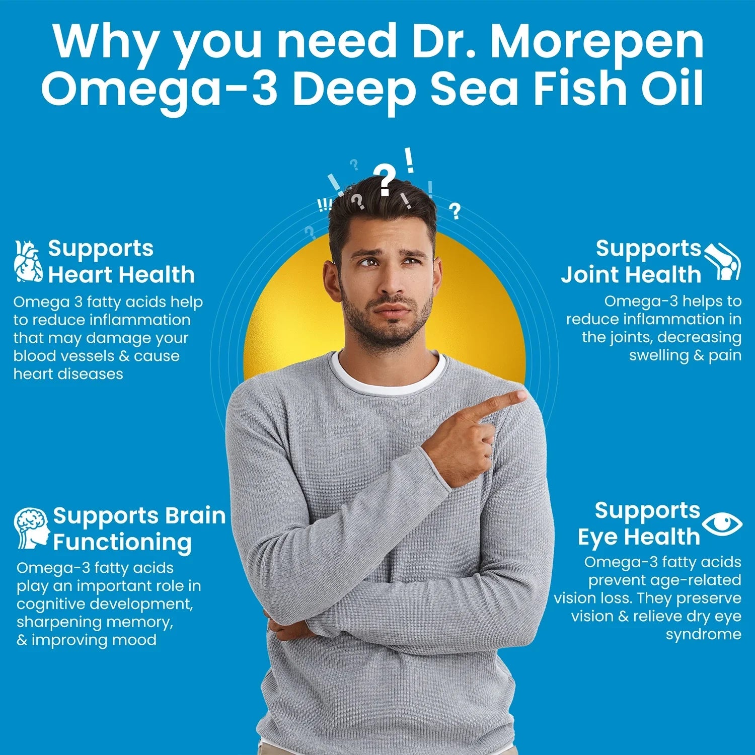 Dr Morpen Omega-3 Deep Sea Fish Oil 1000Mg + Weight Gainer | Swadesiicart
