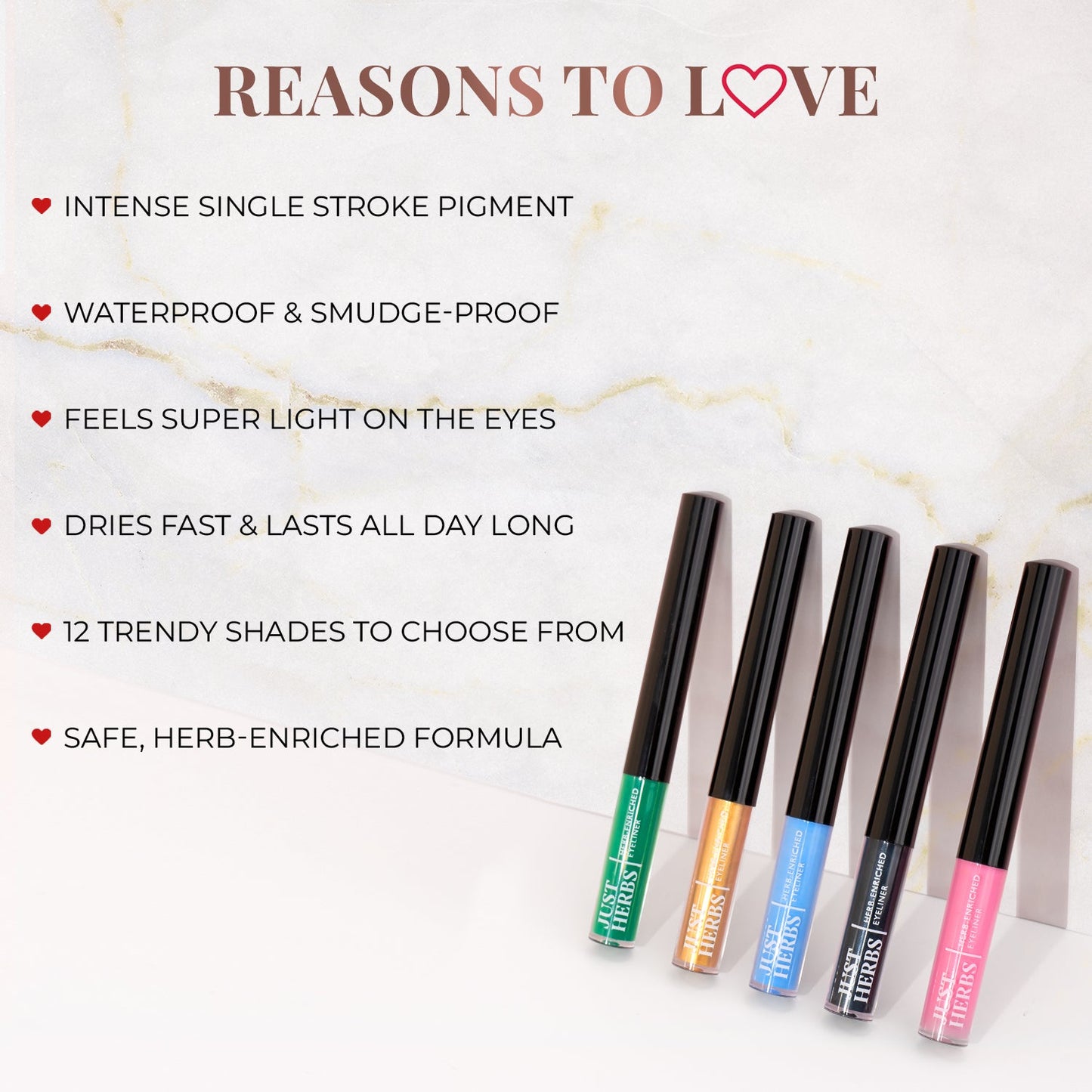 HERB ENRICHED WATERPROOF EYELINERS PLATINUM SILVER