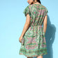 InWeave Women's Soft Green Tiered Short Dress - Swadesiicart