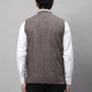 Even Apparels Men's Brown Nehru Jacket With Welt Pockets | Swadesiicart