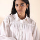 trueBrowns White Cotton Shirt Co-ord Set - Swadesiicart