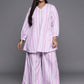 Ahalyaa Plus Size Striped Tunic with Palazzos | Swadesiicart