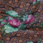 Shades of Navy Blue Colour Floral Design Semi Chanderi Saree By Gayathri Reddy Designer Studio | Swadesiicart