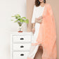 InWeave Women's Cream Straight Kurta Set W Peach White Print Organza Dupatta - Swadesiicart