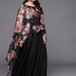 Ahalyaa Plus Size Boat Neck Maxi Ethnic Dress | Swadesiicart