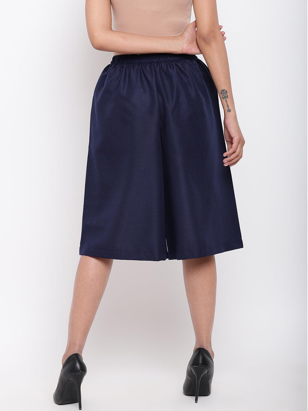 trueBrowns Linen Cotton Blue Pant | Swadesiicart