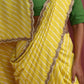 trueBrowns Lime Muslin Silk Saree | Swadesiicart