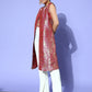 InWeave Women's Pink Brocade Jacket - Swadesiicart