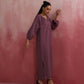 trueBrowns Light Purple Cotton Dobby Dress | Swadesiicart
