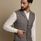 Even Apparels Men's Brown Waistcoat with Notched Lapel | Swadesiicart