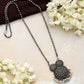 trueBrowns Silver Tone Pearl Drop Pendant Chain | Swadesiicart