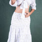 Noroke Sustainable fabric | Bemberg Polka Dot Skirt Co-Ord Set Women - White - Swadesiicart