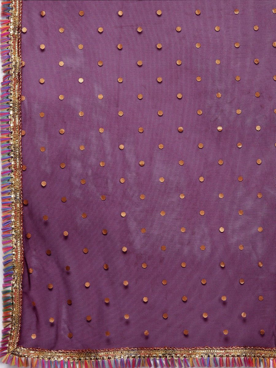 Ahalyaa Plus Size Floral Printed Zari Kurta with Palazzos & With Dupatta | Swadesiicart
