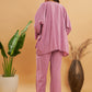 InWeave Women's Mauve Kantha Boho Full Sleeve Coord Set - Swadesiicart