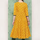 InWeave Women's Green Top Bottom W Mustard Bandhej Long Shrug Set - Swadesiicart
