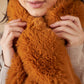 InWeave Women's Carrot Orange Faux Fur Neck Warmer - Swadesiicart