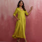 trueBrowns Modal Lime Green Dress | Swadesiicart