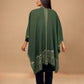 trueBrowns Green Woollen Kaftan Cape | Swadesiicart
