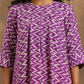 trueBrowns Purple Zig-Zag Printed Silk Kurta Pant Set | Swadesiicart