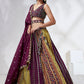 House of Panchhi Green Pure Georgette Sequins And Thread Embroidery Lehenga Choli & Dupatta | Swadesiicart