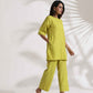 trueBrowns Lime Slub Co-ord Set - Swadesiicart