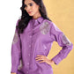BulBul Saroj Purple Chanderi Co-Ord Set - Swadesiicart