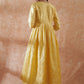 InWeave Women's Light Yellow Mirror Work Long Anarkali Kurta - Swadesiicart