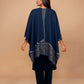 trueBrowns Blue Woollen Kaftan Cape | Swadesiicart
