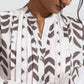 trueBrowns White Cotton Stripe Print Pleated Kurta Set | Swadesiicart