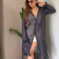 Noroke Organic Cotton Multi Color Lurex Beachwear Shirt | Swadesiicart