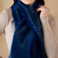 InWeave Women's Royal Blue Faux Fur Neck Warmer - Swadesiicart