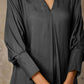 trueBrowns Black Solid Textured Co-Ord Set - Swadesiicart