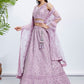 House of Panchhi Sea Green Georgette Sequins And Thread Embroidery Lehenga Choli & Dupatta | Swadesiicart