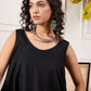 InWeave Black Round Sleeveless Jumpsuit - Swadesiicart