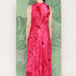InWeave Women's Magenta Tie And Die Dress - Swadesiicart