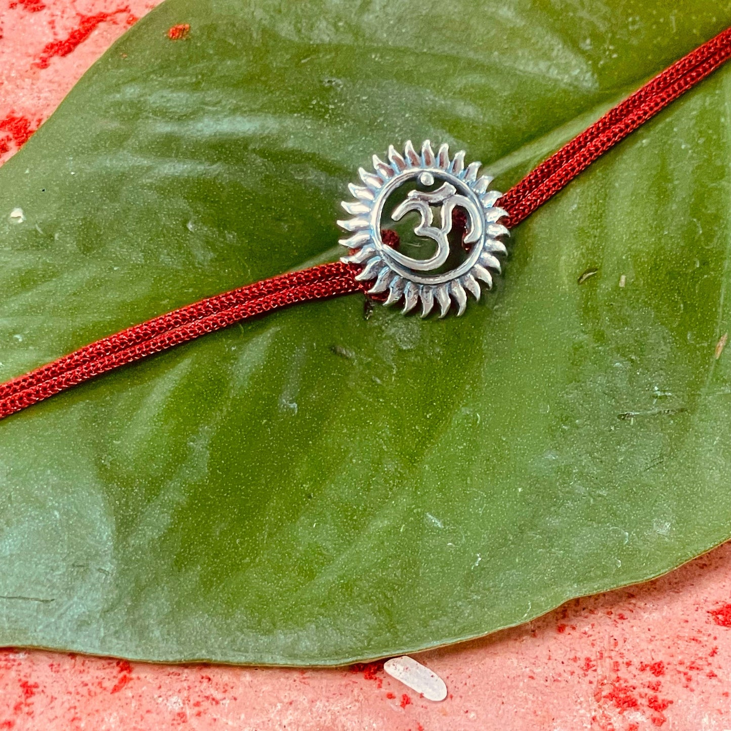 trueBrowns Sterling Silver Om Thread Rakhi | Swadesiicart