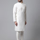 Even Apparels White Pure Cotton Kurta With Band Collar | Swadesiicart