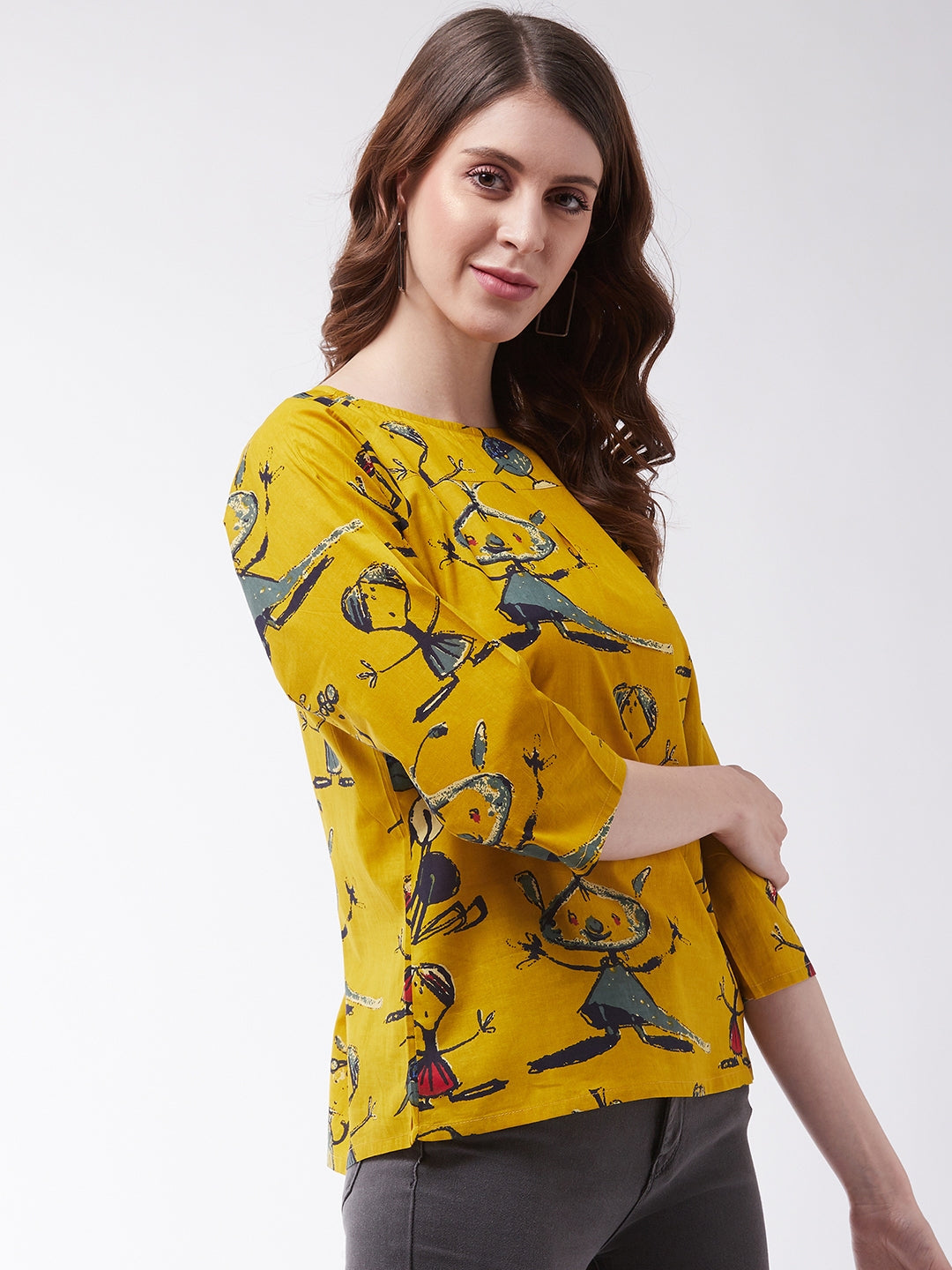 InWeave Women's Quirky Top With Sleevs - Swadesiicart