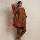 trueBrowns Brown Silk Co-ord Set - Swadesiicart
