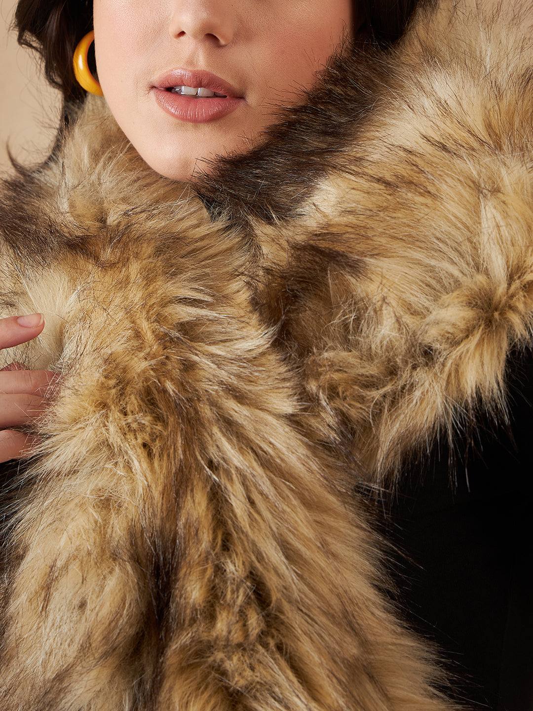 InWeave Women's Cat Print Faux Fur Neck Warmer - Swadesiicart