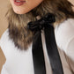 InWeave Women's Beige Print Fur Neckpiece - Swadesiicart