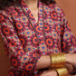 trueBrowns Beige Print Straight Kurta Set | Swadesiicart
