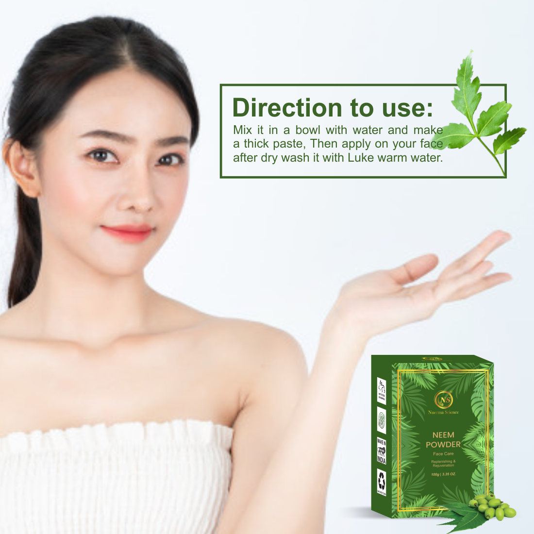 Nuerma Science Neem Powder For Face | Swadesiicart