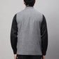 Even Apparels Men's Grey Pure Wool Nehru Jacket | Swadesiicart