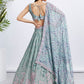 House of Panchhi Pink Georgette Sequins And Thread Embroidery Lehenga Choli & Dupatta | Swadesiicart